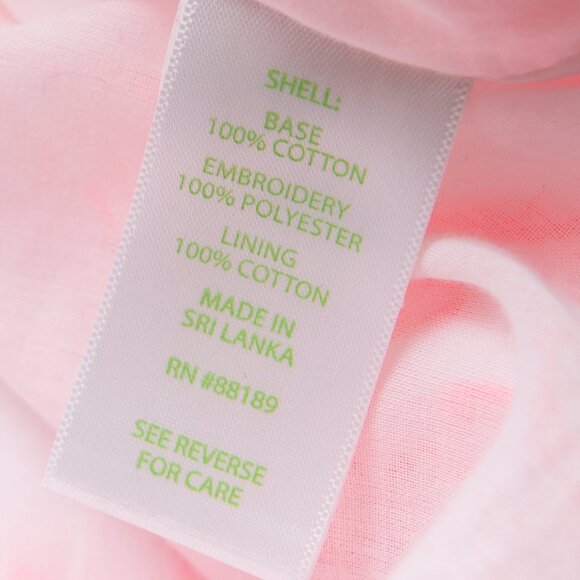 Lilly Pulitzer Laurenne Off The Shoulder Top Karmic Coral Pink White Size Small - Picture 6 of 7